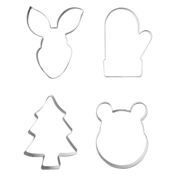 winnie the pooh christmas winter cookie cutters NIP (H147) - Picture 2 of 6